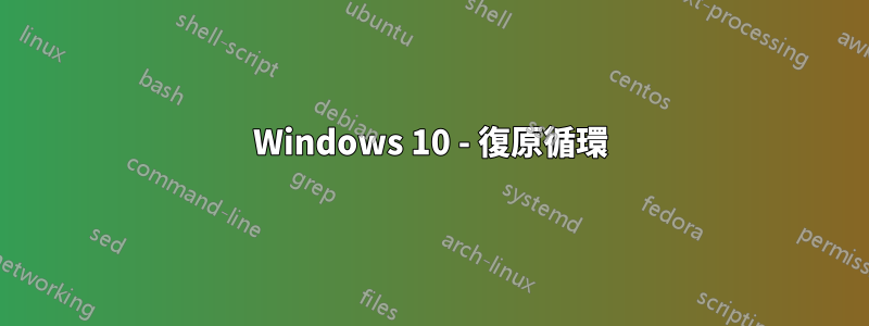 Windows 10 - 復原循環