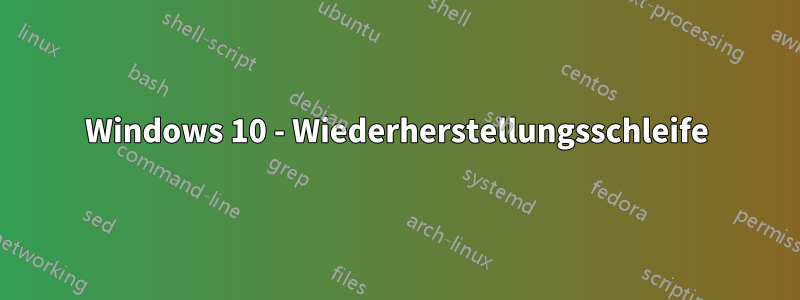 Windows 10 - Wiederherstellungsschleife