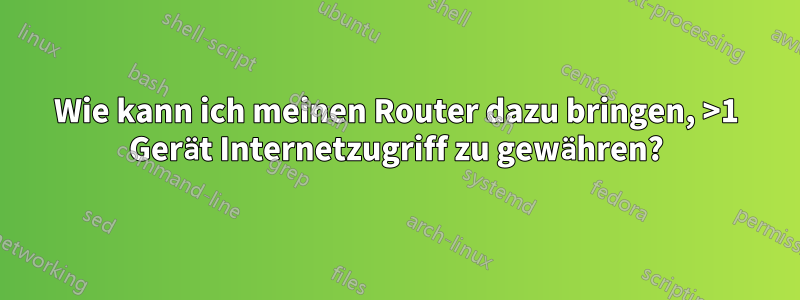 Wie kann ich meinen Router dazu bringen, >1 Gerät Internetzugriff zu gewähren?