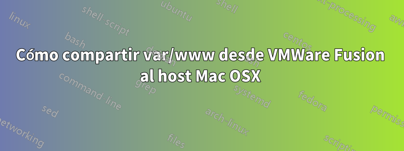 Cómo compartir var/www desde VMWare Fusion al host Mac OSX