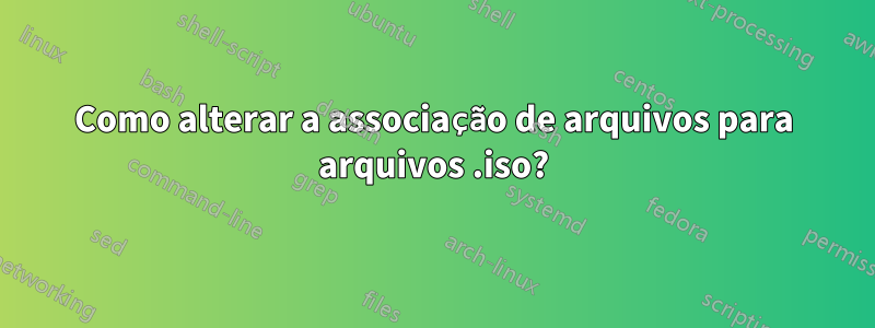 Como alterar a associação de arquivos para arquivos .iso?