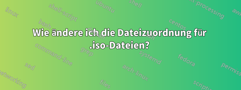 Wie ändere ich die Dateizuordnung für .iso-Dateien?