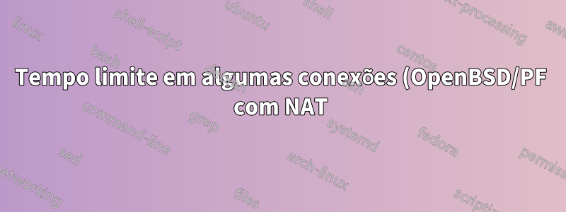 Tempo limite em algumas conexões (OpenBSD/PF com NAT)