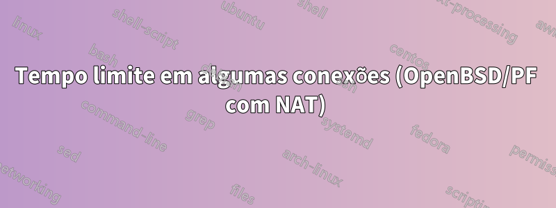 Tempo limite em algumas conexões (OpenBSD/PF com NAT)