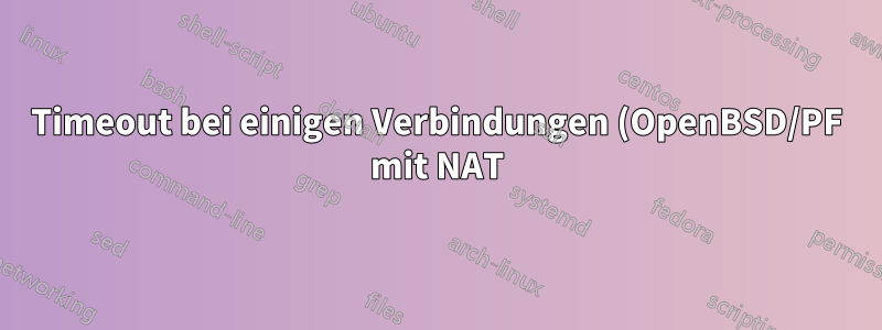 Timeout bei einigen Verbindungen (OpenBSD/PF mit NAT)