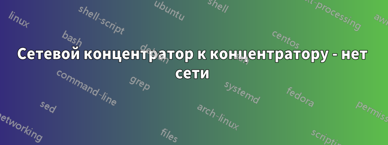 Сетевой концентратор к концентратору - нет сети