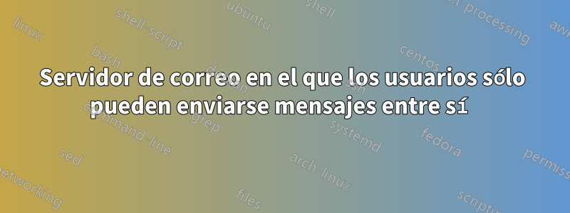 Servidor de correo en el que los usuarios sólo pueden enviarse mensajes entre sí