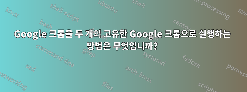 Google 크롬을 두 개의 고유한 Google 크롬으로 실행하는 방법은 무엇입니까?