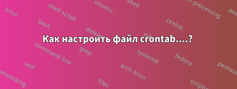 Как настроить файл crontab....?