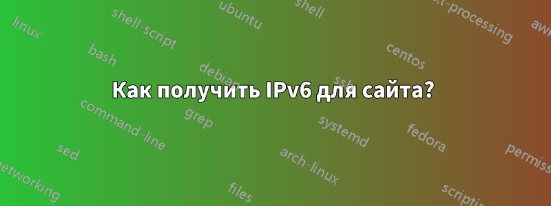 Как получить IPv6 для сайта?