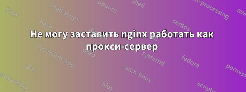 Не могу заставить nginx работать как прокси-сервер