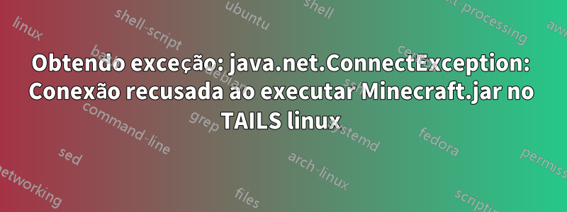 Obtendo exceção: java.net.ConnectException: Conexão recusada ao executar Minecraft.jar no TAILS linux