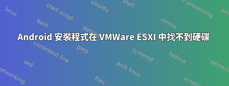 Android 安裝程式在 VMWare ESXI 中找不到硬碟