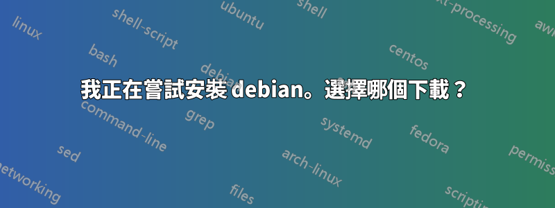 我正在嘗試安裝 debian。選擇哪個下載？