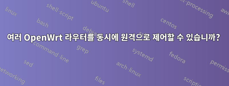 여러 OpenWrt 라우터를 동시에 원격으로 제어할 수 있습니까?