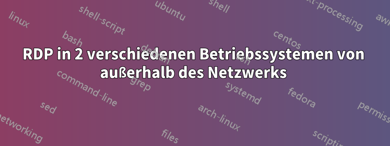 RDP in 2 verschiedenen Betriebssystemen von außerhalb des Netzwerks