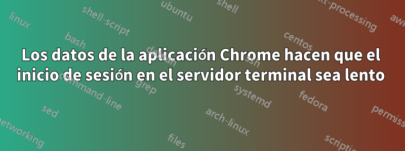 Los datos de la aplicación Chrome hacen que el inicio de sesión en el servidor terminal sea lento