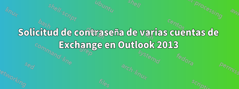 Solicitud de contraseña de varias cuentas de Exchange en Outlook 2013