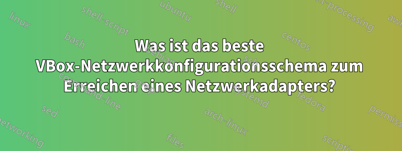 Was ist das beste VBox-Netzwerkkonfigurationsschema zum Erreichen eines Netzwerkadapters?