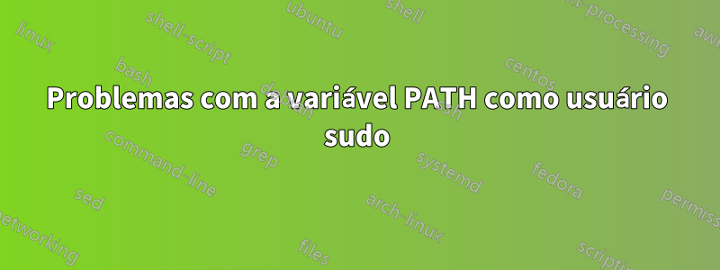 Problemas com a variável PATH como usuário sudo