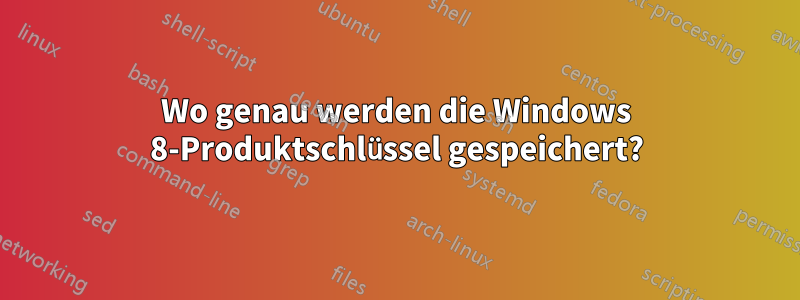 Wo genau werden die Windows 8-Produktschlüssel gespeichert?