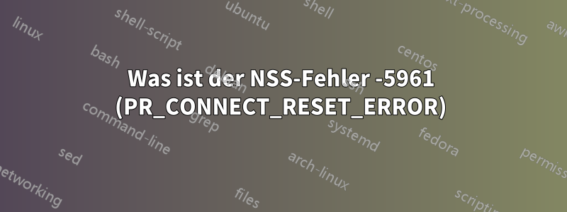 Was ist der NSS-Fehler -5961 (PR_CONNECT_RESET_ERROR)