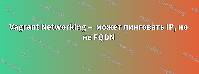 Vagrant Networking — может пинговать IP, но не FQDN