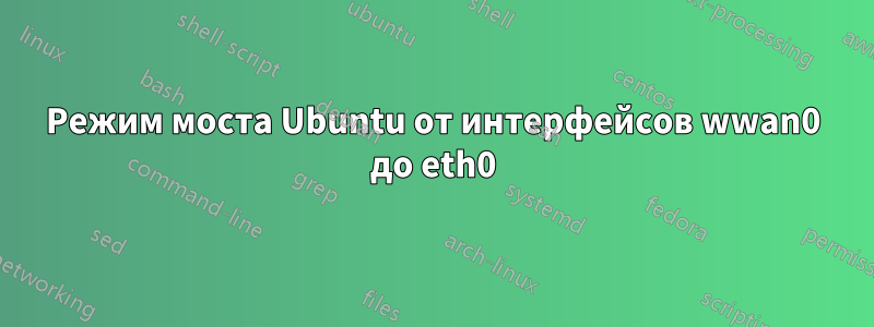 Режим моста Ubuntu от интерфейсов wwan0 до eth0