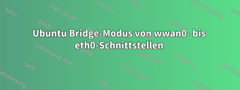 Ubuntu Bridge-Modus von wwan0- bis eth0-Schnittstellen