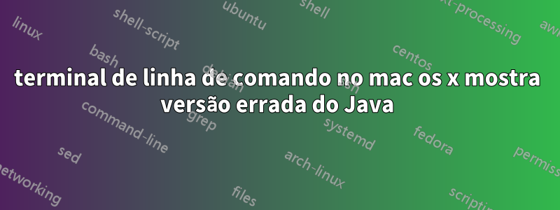 terminal de linha de comando no mac os x mostra versão errada do Java