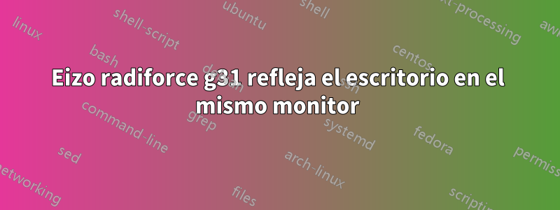 Eizo radiforce g31 refleja el escritorio en el mismo monitor