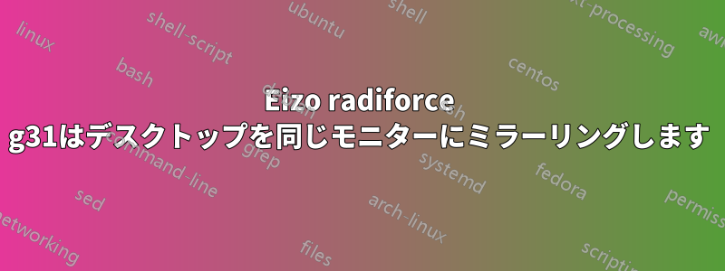 Eizo radiforce g31はデスクトップを同じモニターにミラーリングします