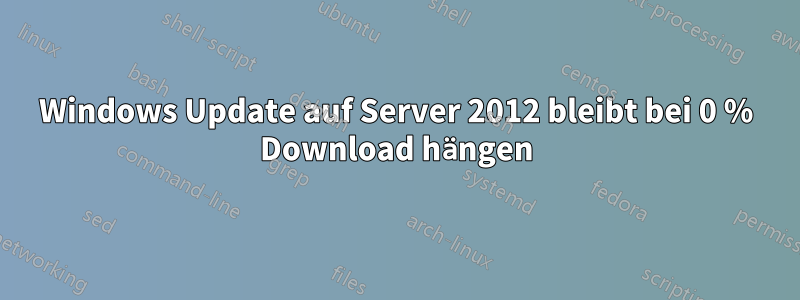 Windows Update auf Server 2012 bleibt bei 0 % Download hängen