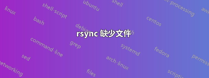 rsync 缺少文件