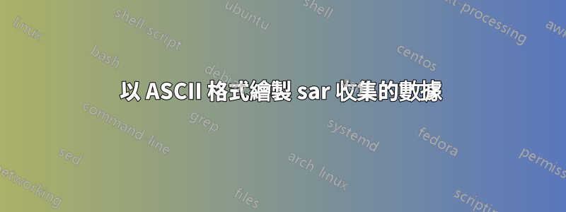 以 ASCII 格式繪製 sar 收集的數據