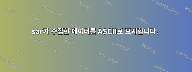 sar가 수집한 데이터를 ASCII로 표시합니다.