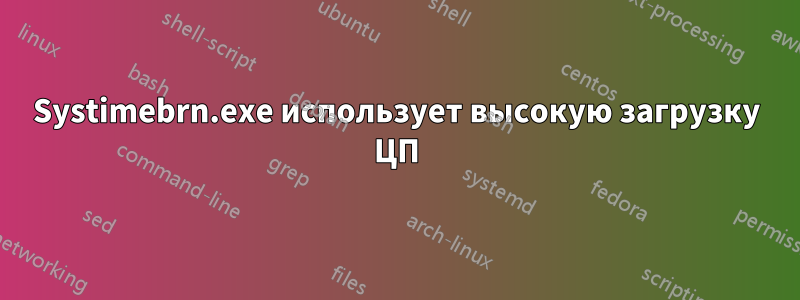 Systimebrn.exe использует высокую загрузку ЦП