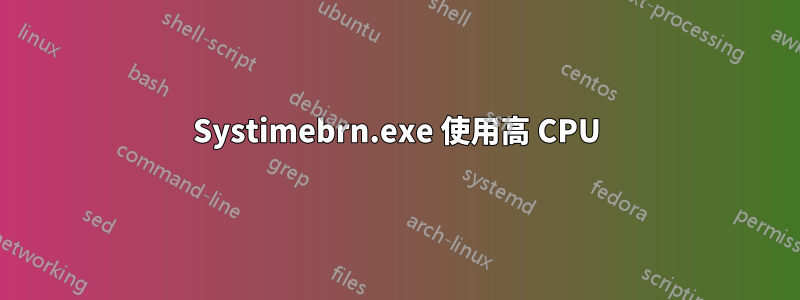 Systimebrn.exe 使用高 CPU