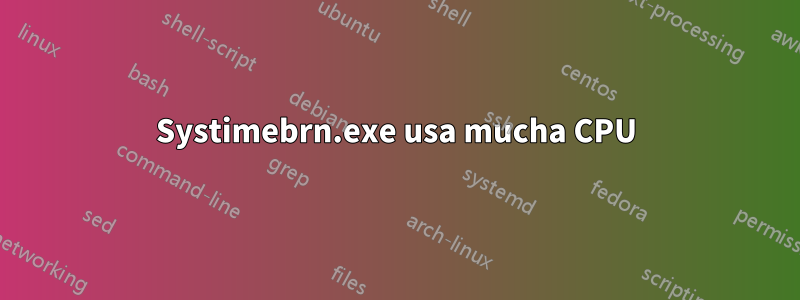 Systimebrn.exe usa mucha CPU