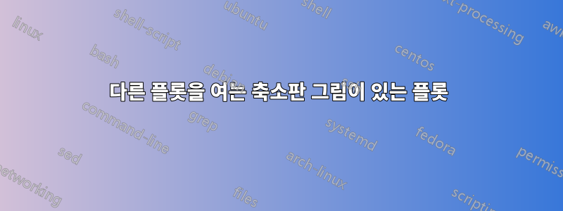 다른 플롯을 여는 축소판 그림이 있는 플롯