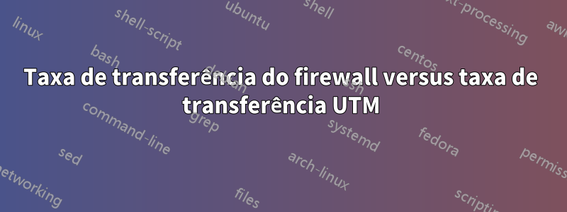 Taxa de transferência do firewall versus taxa de transferência UTM