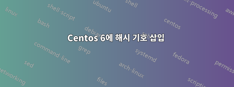 Centos 6에 해시 기호 삽입