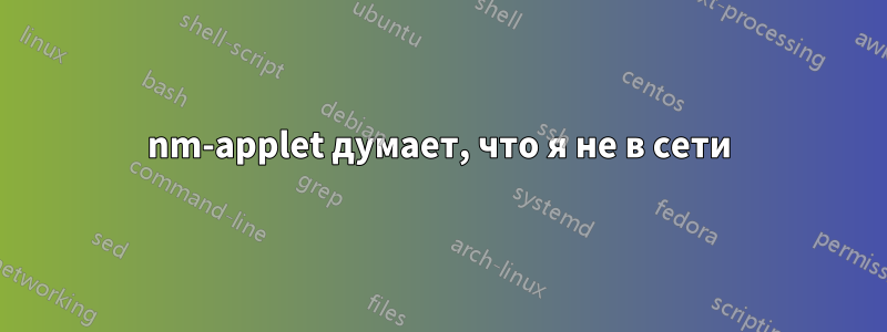 nm-applet думает, что я не в сети