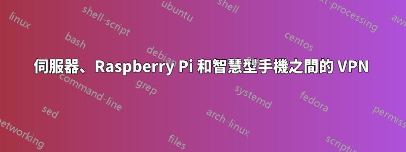 伺服器、Raspberry Pi 和智慧型手機之間的 VPN