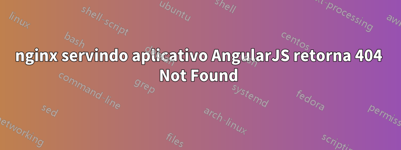 nginx servindo aplicativo AngularJS retorna 404 Not Found