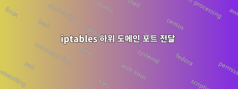 iptables 하위 도메인 포트 전달