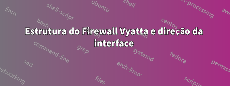 Estrutura do Firewall Vyatta e direção da interface