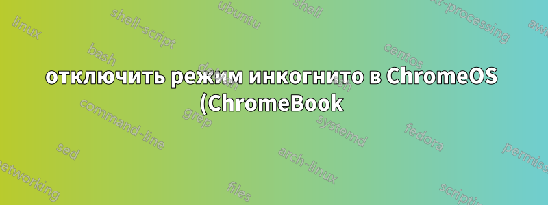 отключить режим инкогнито в ChromeOS (ChromeBook)