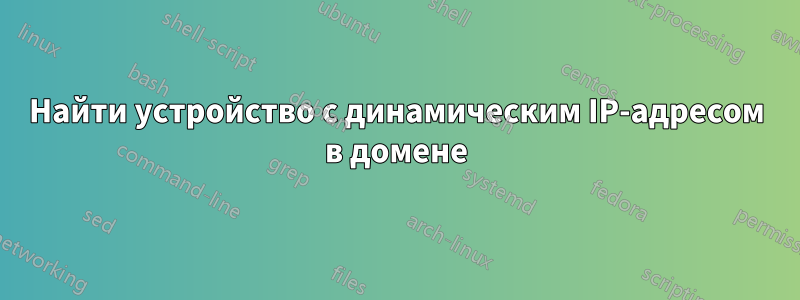 Найти устройство с динамическим IP-адресом в домене