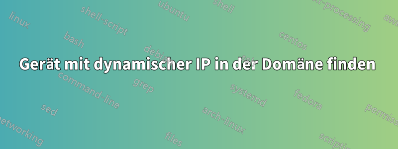 Gerät mit dynamischer IP in der Domäne finden